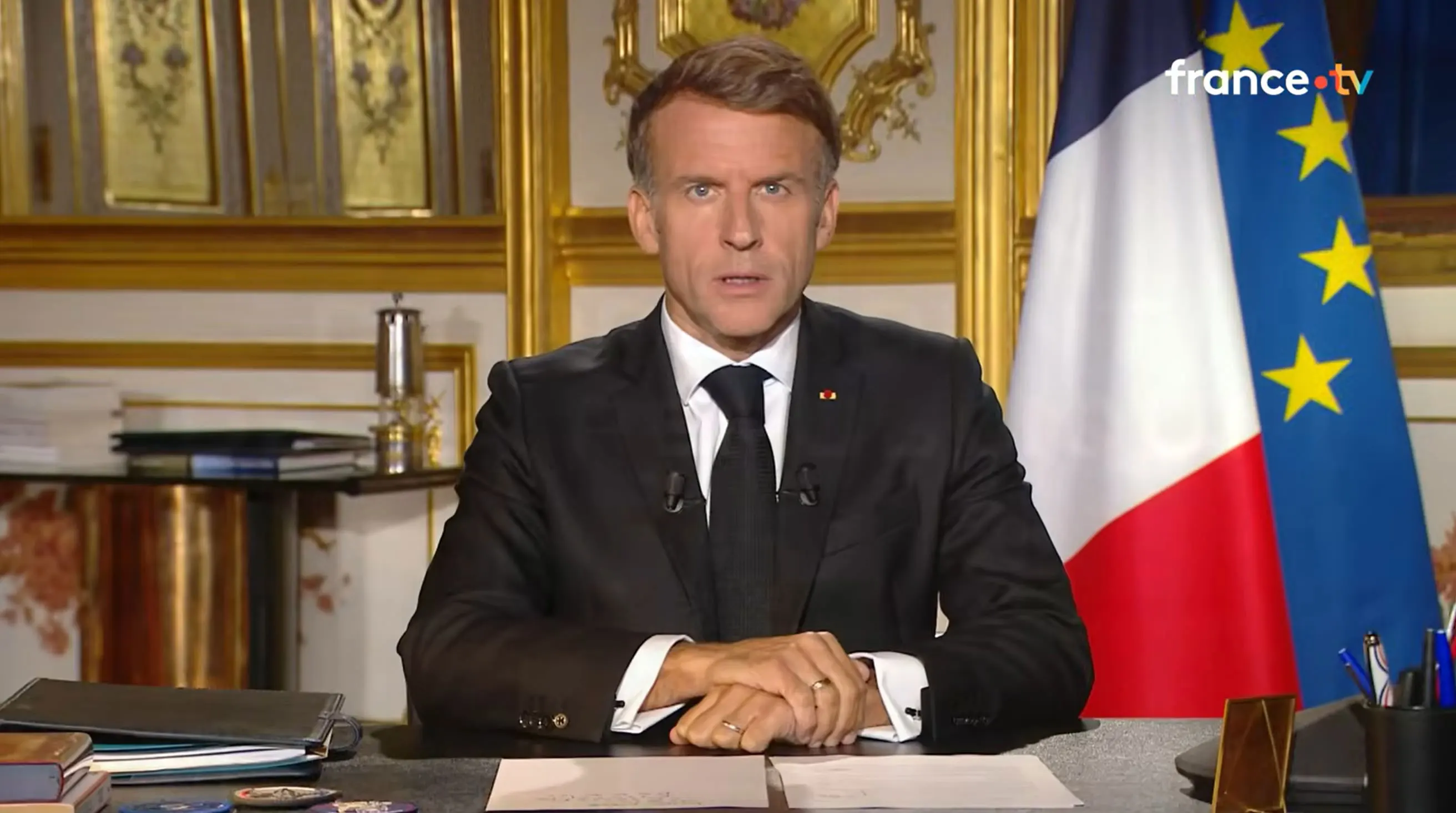 President Emmanuel Macron calls for 'calm and order' as protests in France turn violent